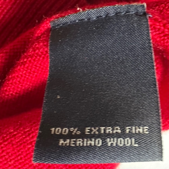 Hart Schaffner Marx 100% Merino Wool Red Sweater Vest Sz S - Picture 5 of 5